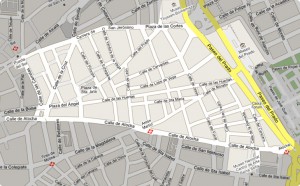 mapa barrio de las letras